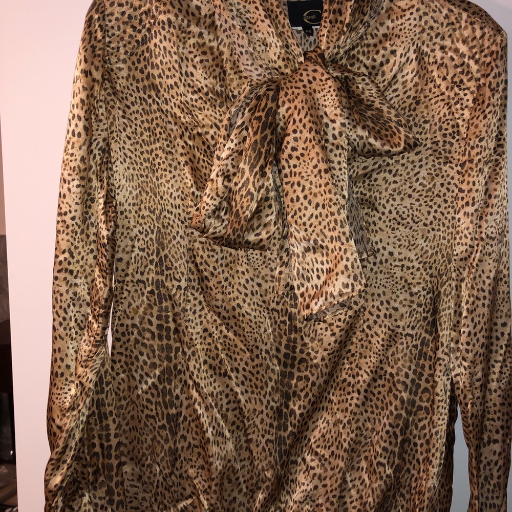 Just Cavalli 100%silk blouse si42, 100%authentic